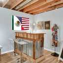 American Mexican Friendship Flag 4x6FT USA Mexico Flag Fade Proof Vivid Color Polyester with Brass Grommets For Indoor Outdoor (A, 4x6FT)