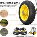 Bonnlo Kayak Cart Canoe Dolly Fishing Kayak Accessories Carrier Foldable Paddle Board Trolley Boat Trailer Transport with NO-Flat Airless Tires Wheels and 2 Ratchet Straps