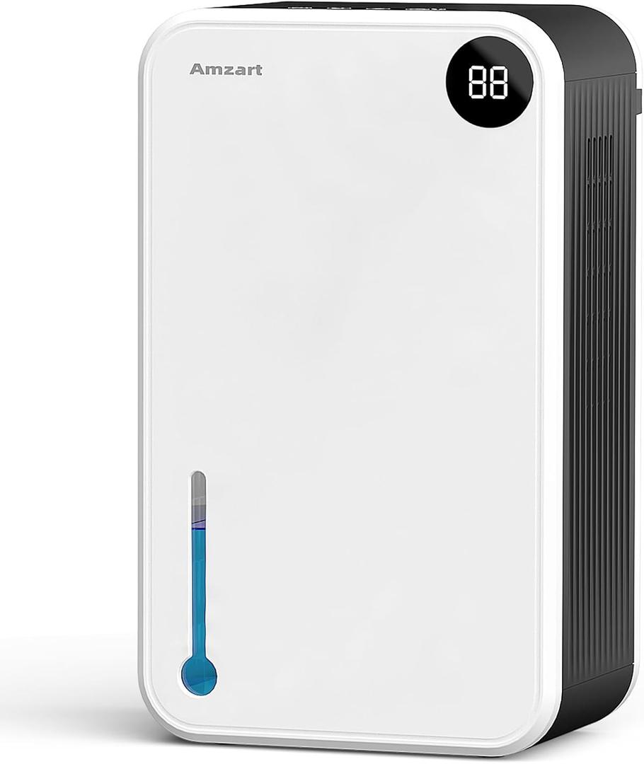 Dehumidifiers for Home, Dehumidifier with Drain Hose, Timer Setting, Auto Shut Off Dehumidifier, White