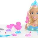 Barbie Dreamtopia Mermaid Styling Head, 22 pieces, Kids Toys for Ages 3 Up by Just Play