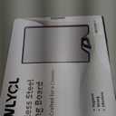 Stainless Steel Cutting Board, Double-Sided Cutting Board with Knife Sharpener, Stainless & Wheat Straw PP, Food-Grade Metal Chopping Board for kitchen, Large Size 16"x11"