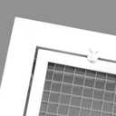 HVAC Premium 20" x 14" Cube Core Eggcrate Return Air Filter Grille for 1" Filter - Aluminum - White [Outer Dimensions: 22.5" x 16.5"]