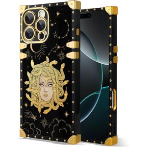 Magnetic Phone Case Compatible with iPhone 16 Pro Max Case Luxury Phone Case Classic Retro Soft TPU Magnetic Phone Case (Pictures of MDSA)