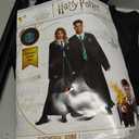Harry Potter Robe, Deluxe Wizarding World Hogwarts House Themed Robes for Adults, Movie Quality Dress Up Costume Accessory (Black, L)