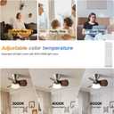 20 Inch Ceiling Fan with Light3 BladesSilver with Light with Remote Control Small Ceiling Fan Suitable for Living Room, Dining RoomBedroom