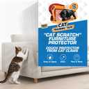 12 Pack Cat Scratch Furniture Protector Tape Sheets Double-Sided Sticky Training (5 XL, 5 Large, 2 Medium) Anti-Scratch Couch & Sofa Guard Clear Not for Leather, Velvet, Microfiber