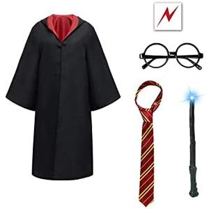 QXFQJT Wizard Costume Set 2PCS,Halloween Masquerade Party Harry Costume Cosplay Accessories
