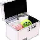 Medicine Lock Box w/Combination Lock - 5 x 7 x 5" Cabinet Safe, White