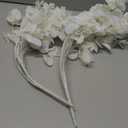 BooGaeio Artificial Eucalyptus 5Stems Fake Floral Home Wedding Table Decor, White Pack of 2