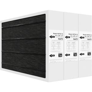 X6672 MERV 16 Filter 16x25x5 Compatible with Lennox X6672 Merv 16 Home Furnace Filter for HVAC System, Number HCF16-16, (Actual Size: 15.75 x 24.75 x 4.37 In), 3 Pack