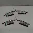 Legging Organizer for Closet, Metal Yoga Pants Hangers 2 Pack w/10 Clips Holds 20 Leggings, Space Saving Hanging Closet Organizer w/Rubber Coated Closet Organizers and Storage, Black