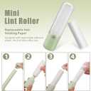NOLITOY Compact Lint Roller with 3 Rolls Replaceable Sticky Paper - Portable Pet Hair Remover for Clothes, Furniture, and Travel Essentials Household Use