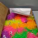 24 PCS LED Puffer Balls Light Up Party Favors Goodie Bag Stuffers Class Valentines Bulk Fidget Toys Easter Basket Stuffers Bouncy Balls School Prize Treasure Box Pinata Filler Return Gifts