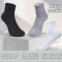 8-20 Pairs Mens Ankle Socks Athletic Running Low Cut Socks Men Performance Wicking Sport Sock (One Size)