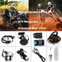 Complete Electrics Wiring Harness Kit for Coolster Tao Tao 125cc 110cc 70cc 50cc ATV Quad 4 Wheeler 4 Stroke Parts, with Lgnition Coil Solenoid Valve Starter Relay Stator Voltage Regulator CDI Box