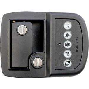 Lippert Keyless RV Door Lock with 60' Bluetooth Range, Lighted Keypad Buttons, 3 Battery Modes, Aluminum Construction, Black Powder-Coated Finish, Right-Hand Latch Configuration - 2022119636