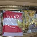 SENZHIYI Indoor Flag Pole Kit with Golden Eagle Topper - 6-8ft Stainless Steel Commercial Indoor Flagpole with Embroidered US Flag, Heavy Base for Home Office Government Department，Golden 2Packs