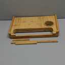 Medical king Walker Tray Table with Cup Holder Mobility Table Tray for Folding Walkers Foldable, Portable Multipurpose Bamboo Tray for Eating, Crafts, Laptops Medical Equipment Accessories - 21x16"