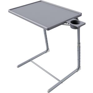 Adjustable TV Tray Table - TV Dinner Tray on Bed & Sofa, Comfortable Folding Table with 6 Height & 3 Tilt Angle Adjustments (Gray) (Grey) Adjustable TV Tray Table - TV Dinner Tray on Bed & Sofa, Comfortable Folding Table with 6 Height & 3 Tilt Angle Adjustments (Gray) (Grey)