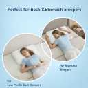 DLIGHT BD Ultra Slim 2.7" Stomach Sleeping Gel Infused Memory Foam Pillow- Ultra Thin and Flat Design for Stomach and Back Sleepers