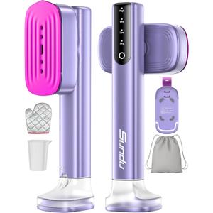 Sundu Steamer for Clothes,15s Fast Heat-up Handheld Garment Steamer,35mins Runtime & 180ml Large Tank,25g/min Steam, Ceramic Panel, Stands on Desk, Wrinkle Remover for Travel, Home, Office (Purple)