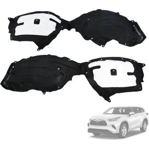 1 Pair Front Left & Right Side Inner Fender Liners TO1248240 538060E170 Compatible with Toyota Highlander 2020 2021 2022 2023 Replace TO1249240 538050E170, Wheel Liner Splash Shields Guard
