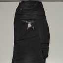 SHEWIN Women's Ripped Shaping Skinny Jeans Distressed Raw Hem Stretchy Denim Pants (8, Black)