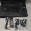 17.5" Portable DVD Player with 15.6" Large HD Screen, 6 Hours Rechargeable Battery, Support USB/SD Card/Sync TV and Multiple Disc Formats, High Volume Speaker, Black