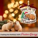 Capybara Christmas Ornament 2025 - Funny Animal Ornaments for Tree Decor, Unique Animal Lover Gifts, Capybara Ornament for Women Men, Funny Gifts for Friends Neighbors Boys and Girls