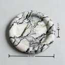 Marble Natural Round Bathroom Vanity Serving Tray, Decorative Storage Tray Circular Edge (Cloud Green)