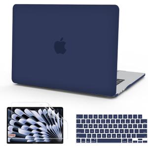B BELK Compatible with MacBook Air 15 inch Case M5 2026 2025 2024 2023 M4 M3 M2 A3448 A3241 A3114 A2941 Liquid Retina Display, Matte Plastic Hard Shell Case+Keyboard Cover+Screen Protector, Navy Blue