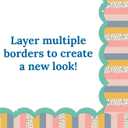 3 x Carson Dellosa We Belong 39Ft of Boho Bulletin Board Borders, 13 Strips of Scalloped Trim with Stripes and Polka Dots for Rolling Whiteboard, Cork and Posterboard, Nursery, Party, and Classroom Decor