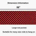 WOSIBO 2 Pack Checkered Plaid Windows Valances Retro Checkerboard Valance Curtains 16" x 56" Farmhouse Design Window Treatment Rod Pocket Valances for Kitchen/Living Room (Red and Black)