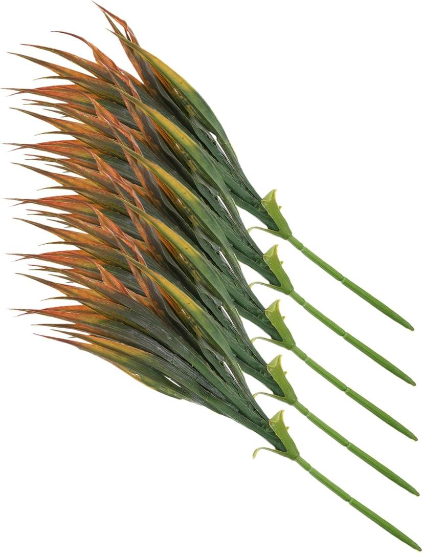 TOPPERFUN 5pcs Artificial Outdoor Plant Fake Plant Model Faux Grass for Garden Decor Realistic Simulation Model