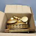 Set of 9 Cake Stands Metal Cupcake Stand Set Multiple Styles Candy Fruit Display Tower Dessert Plate Cake Serving Tray for Birthday Party Wedding Anniversary Baby Shower Engagement (Gold)