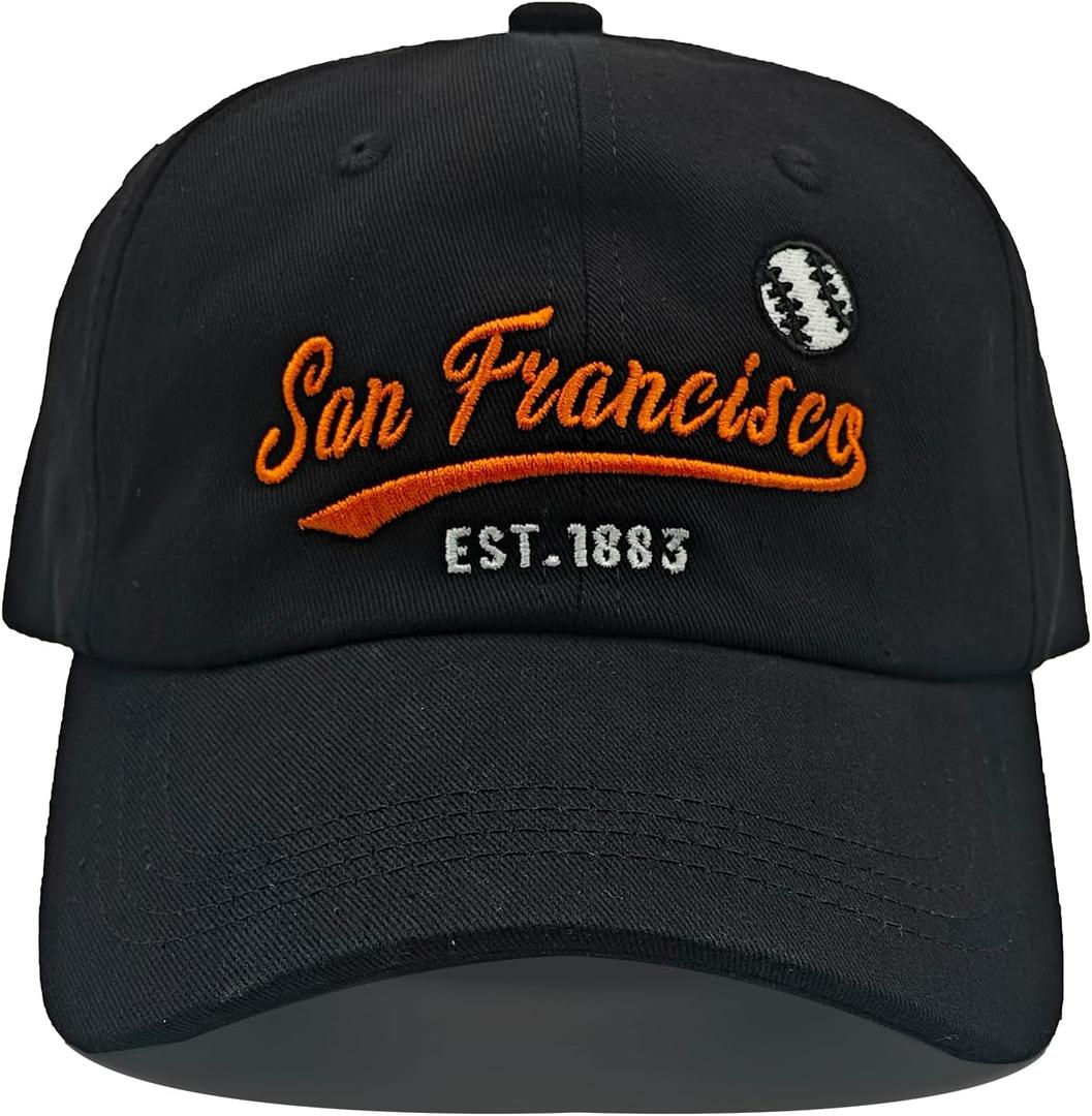 Cap Hat Classic Vintage Embroidered Hat Cap for Men Women Teenager Cap Adjustable (Medium, San Francisco G)