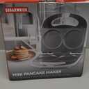 Double Mini Pancakes Maker Machine, Arepa Maker, Electric Pancake Maker Griddle, Ideal for Pancakes, Cookies, Eggs, Arepas & Breakfast Sandwiches, White, 4 Inch