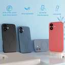 4 x Slim Designed Magnetic for iPhone 16 Case, Compatible with Magsafe, Shockproof, Anti-Fingerprint/Scratch/Drop, Liquid Silicone Case for iPhone 16 - Blue