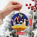 Christian Gifts: Nativity Scene Christmas Ornaments | Christian & Religious Holiday Decor (Christmas Tree Ornaments), Holy Family Ornament, Religious Gift, Baptism Gift & Unique Faith Festival Gifts