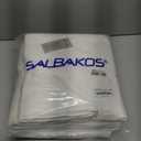 SALBAKOS 100% Turkish Cotton Bath Towels | 4 Piece Turkish Bath Towels White 27x54 Standard Size | Premium Hotel Quality, Super Absorbent, Thick, Plush Turkish Towel - Made in Turkey (White Pack of 4)