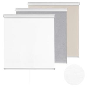 ChrisDowa Cordless 100% Blackout Roller Shade Thermal Insulated UV Protection with Striped Jacquard Fabric White Blackout Blinds for Indoor Window Shades Pull Down for Home and Office, 22" W x 72" H