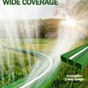 Breeze Touch 25FT Sprinkler Hoses, Flexible Garden Hose with High-Mist Spray, Leakproof Flat Irrigation Hose, Grass Watering Soaker Hose with Stakes for Lawn & Yard