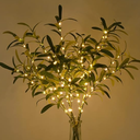 Waipfaru 5pcs 29'' Olive Branches for Vases with Battery Operated Lights, Lighted Olive Tree Branches with Timer, Artificial Greenery Stems Decor for Centerpieces Flower Arrangements Vases