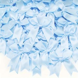 Blue Gift Wrap Bows - 50pcs Elegant Reusable Bows for Gift Wrapping, Party Decorations, Wedding Decor, Birthday Presents, Holiday Gifts, DIY Crafts, Baby Shower, Anniversary, Christmas, Gift Bags - light blue (1 Count (Pack of 50))