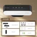 Wall Sconces Battery Operated Set of 2, 360 Rotate Magnetic Rechargeable Wall Mounted Lamp with 3 Color Temperatures & 9 RGB Modes, Wireless Wall Lights for Bedroom, Picture, Living Room (A01-Black+Black)