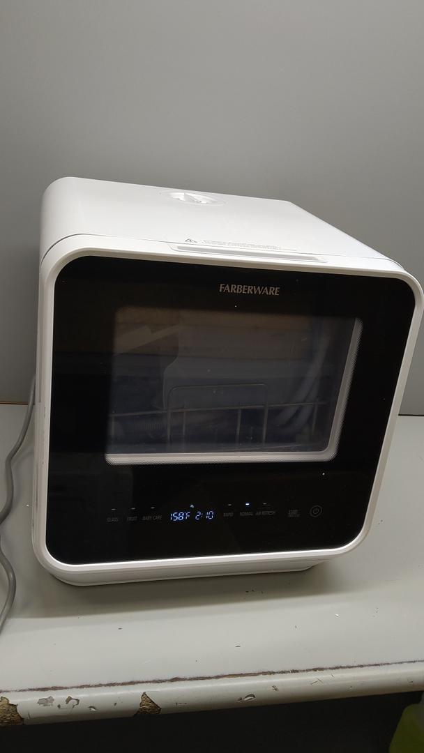Farberware Portable Countertop Dishwasher with 5-Liter Built-in Water Tank - 5-Program System for Home, RV, and Apartment - Wash Dishes, Glass, and Baby Products