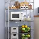 Sakugi Storage Shelves - 4 Tier Shelf Organizer, Heavy Duty Garage Shelving Unit with Leveling Feet, Stable Metal Shelves Organizer for Pantry, Kitchen and Closet, 33.0" W x 12.6" D x 57.2" H, Silver, 33.0W12.6D57.2H