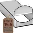 Attic Door Insulation Cover for Pull Down Ladder or Stair 25" x 54" x 11"- R-Value 15.6 Extra Thick Fire Proof Attic Tent Stairway Insulator with Easy Installation, Door Seal Hatch by Miloo