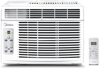 Midea 6,000 BTU Window Air Conditioner, 3-in-1 Cool/Fan/Dehumidifier Window AC Unit, Easycool Air Conditioner with Remote Control, Cools up to 250 Sq. Ft., Fits bedroom, study, office (2024 Upgrade)
