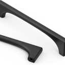 Asidrama 10 Pack 5 Inch(128mm) Matte Black Cabinet pulls Kitchen Cabinet Handles, Cabinet Pulls Kitchen Cabinet Hardware for Cupboard Drawer Pulls 2321 (5" Hole Center)